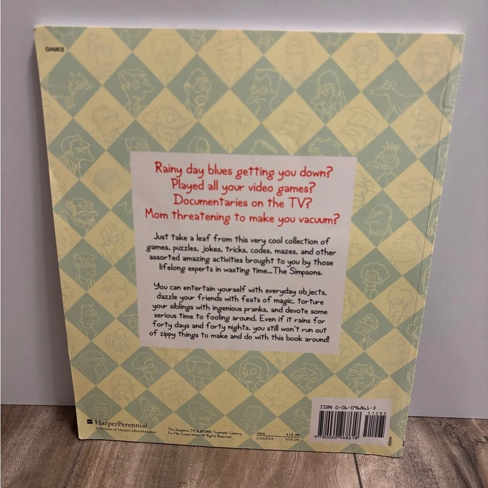 Vintage 1991 The Simpsons Rainy Day Fun Book - Picture 3 of 8